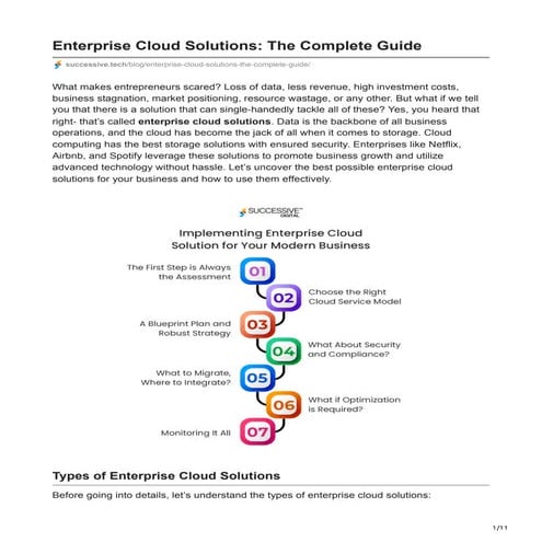 Enterprise Cloud Solutions: The Complete Guide