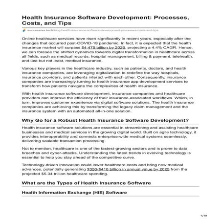 Health Insurance Software Development: Processes, Costs, and Tips