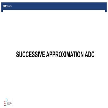 Successive approximation Analog to Digital Convertor