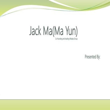Success of jack ma(ma yun)