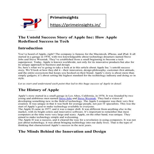 Success Story of Apple Inc.pdf