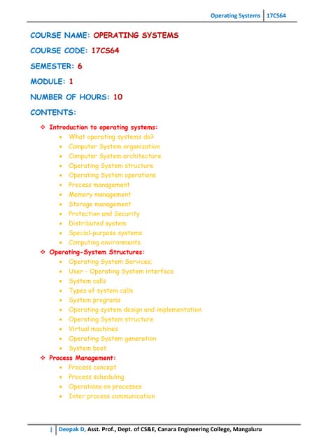 Introduction to Operating Systems | PDF