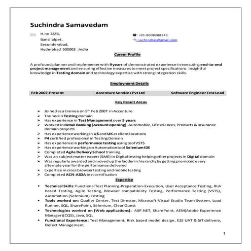 Suchindra CV