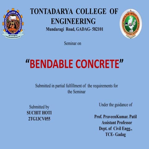 Bendable Concrete 