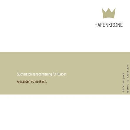 Suchmaschinenoptimierung für Kunden