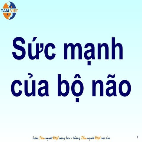 [Tâm Việt] Sức mạnh bộ não