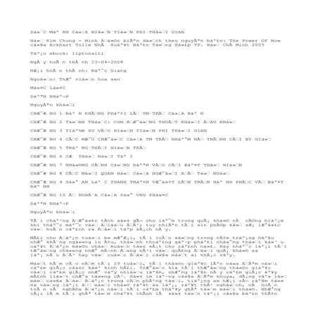 Suc manh cua hien tai