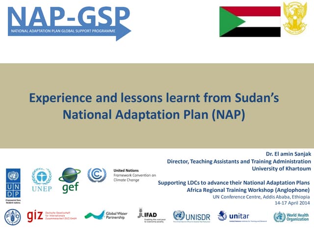 Sudan - NAP Climate Change Adaptation Experiences