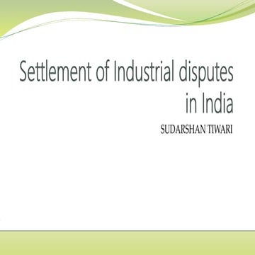  settlement of industrial disputes with case study: Hero Honda 