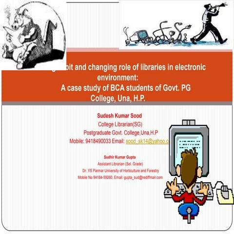 Reading habit and changing role of libraries -  cla seminar