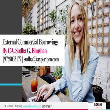 External Commercial Borrowing by CA. Sudha G. Bhushan