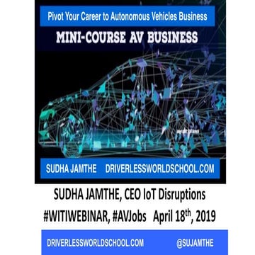  Autonomous Vehicle Career Pivot  #witiwebinar april 2019