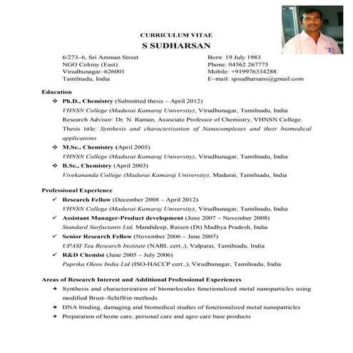 Sudharsan cv new