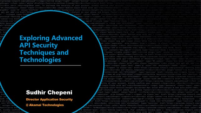 APIsecure 2023 - Exploring Advanced API Security Techniques and Technologies,...