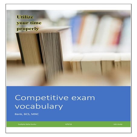 Competitive exam vocabulary(Bank, BCS , MNC)