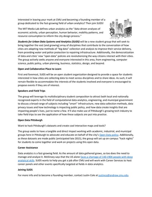 Suds summary