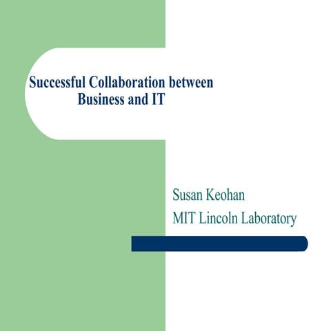 Sue Keohan presents at BPX Day: Successful Collaboration between Business and IT