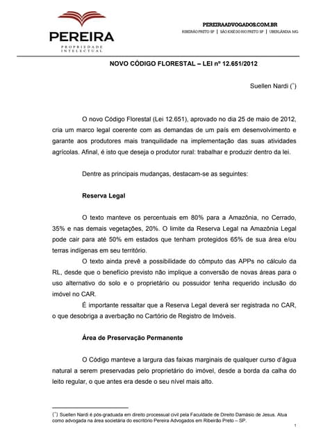 NOVO CÓDIGO FLORESTAL – LEI nº 12.6...