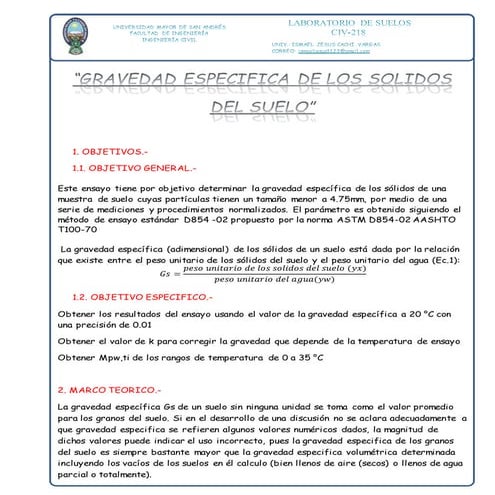 Suelos labo 5 info gravedad especifica