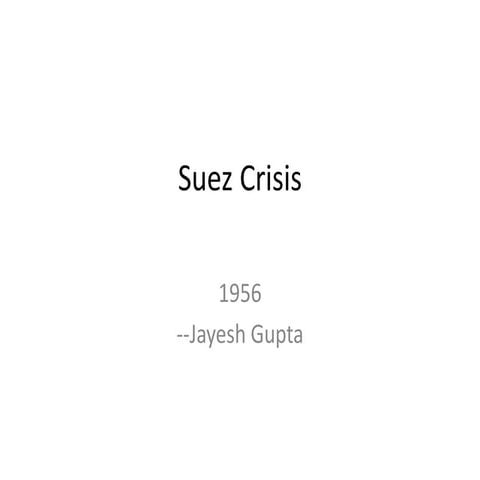 Suez crisis