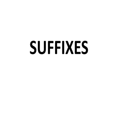 Suffixes