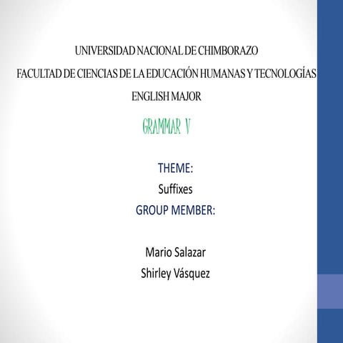 Suffixes