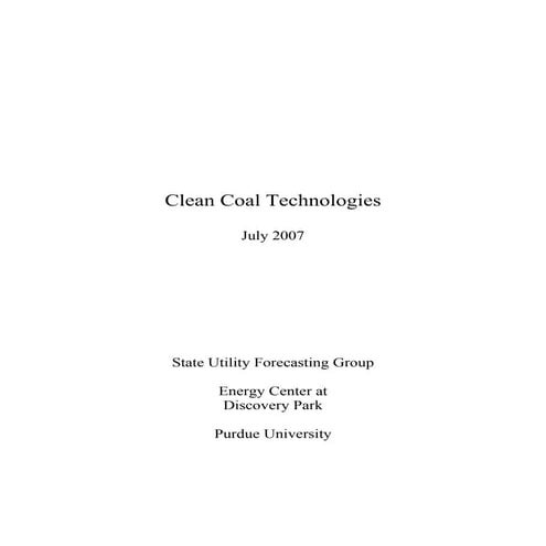 Sufg clean coal technologies report