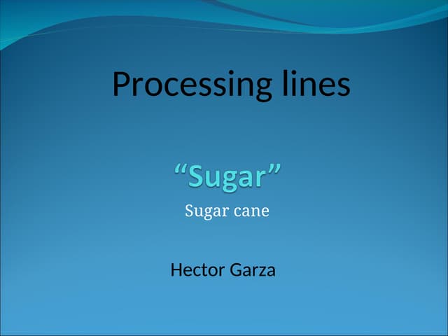 Process of sugar production from sugarcane - sugar factory | PDF