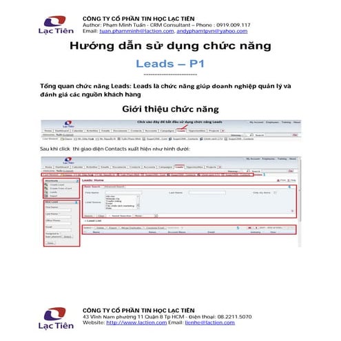 Hướng dẫn SugarCRM - Leads