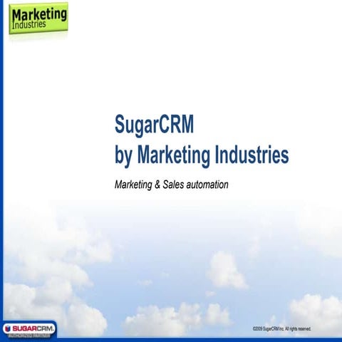Sugar Crm Marketing Industries Presentation   1 Marketing Automation