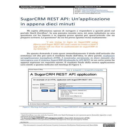 SugarCRM REST API: Un’applicazione in appena dieci minuti