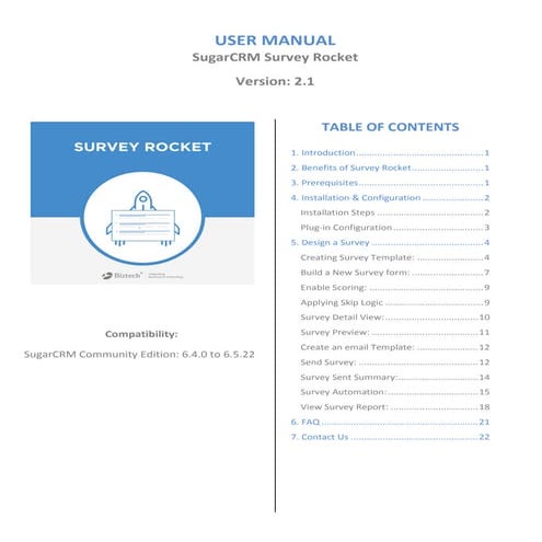 SugarCRM Survey Rocket Plugin: User Manual