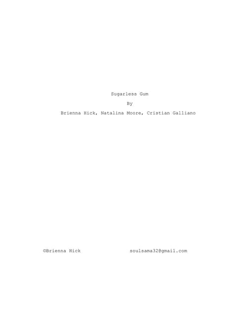Sugarless gum final draft