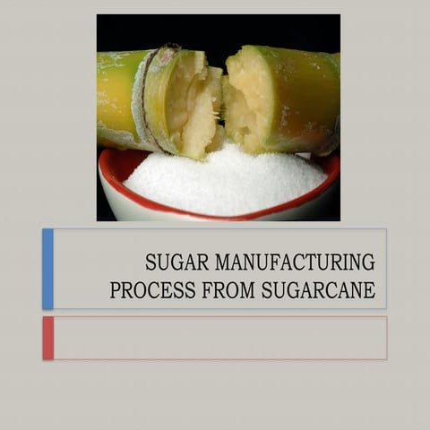 Process of sugar production from sugarcane - sugar factory | PDF
