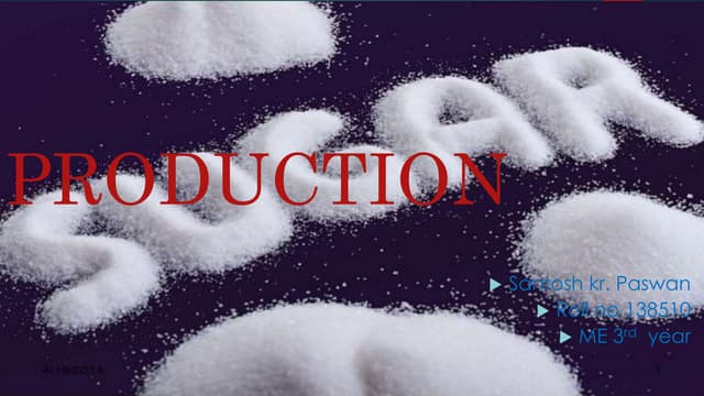 Process of sugar production from sugarcane - sugar factory | PDF