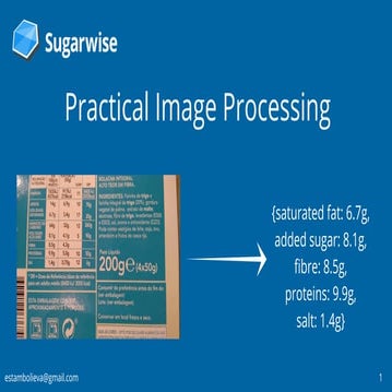 Image Processing of Food Labels