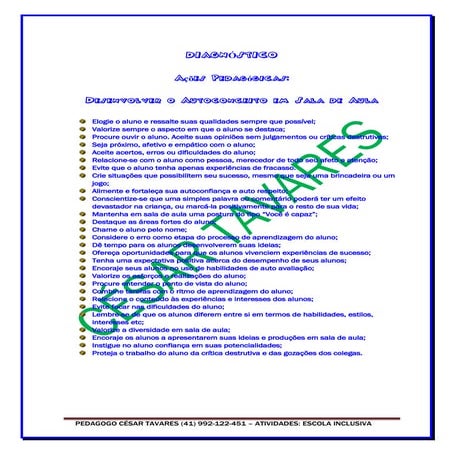 DIAGNÓSTICO - SALA DE RECURSO - INCLUSÃO
