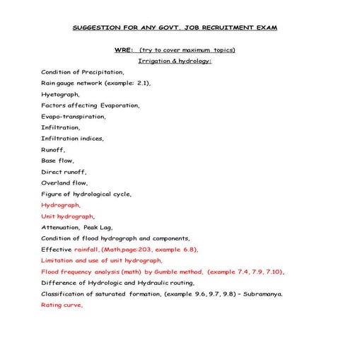 Suggestion for govt. job recruitment exam