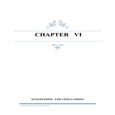 Training & development Suggestions and connclusions 