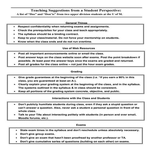 Large Enllment Courses: Suggestions from Students