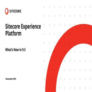 SUGMEA - Sitecore Experience Platform - what's new in 9.3 preview