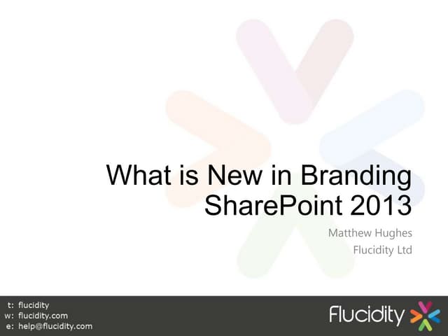 What's New in Branding SharePoint 2013