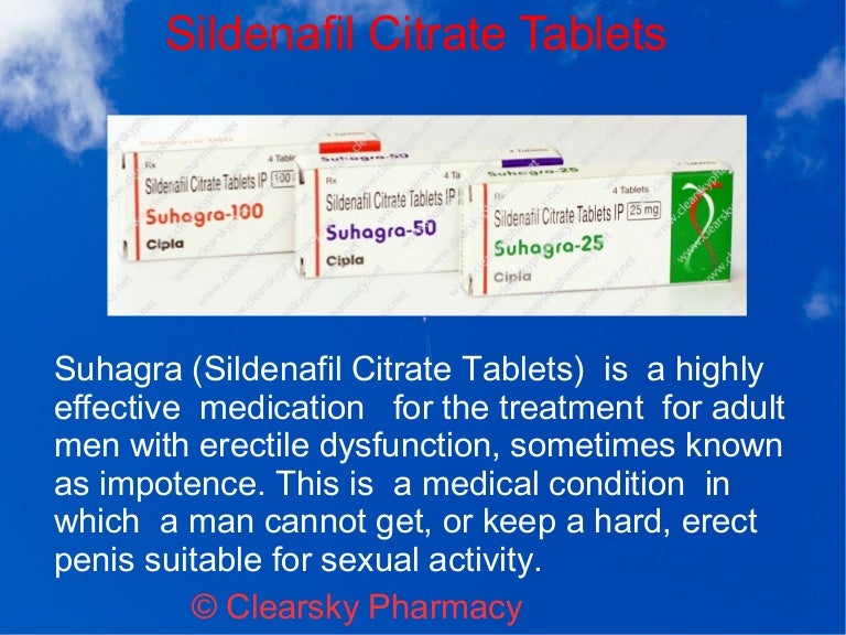 Suhagra Sildenafil Tablet