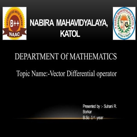 GATE Engineering Maths : Vector Calculus | PPTX