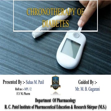 Suhas (chronopharmacology of diabetes)