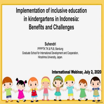 Implementation of inclusive education in Kindergartens in Indonesia: Benefits...
