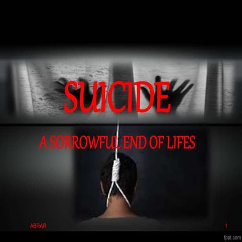 Suicide - A Sorrowful End of Life