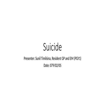 Suicide awareness and Prevention Presentation .pptx