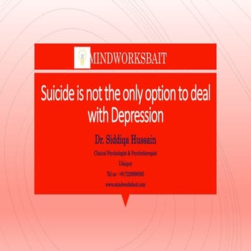 Suicide   not the only solution