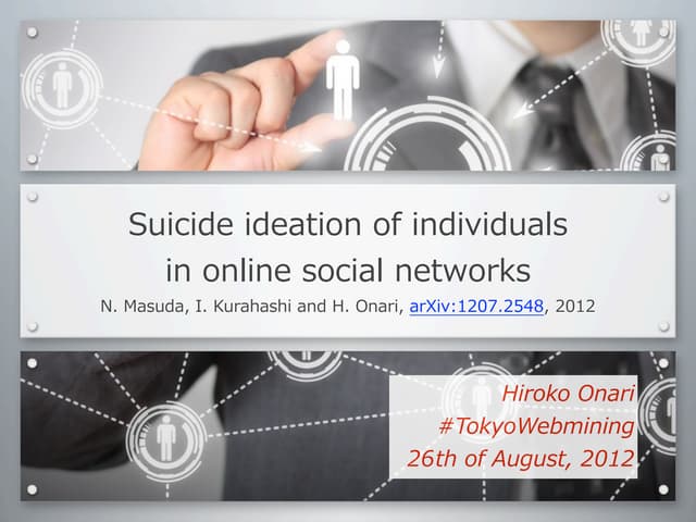 Suicide ideation of individuals in ...